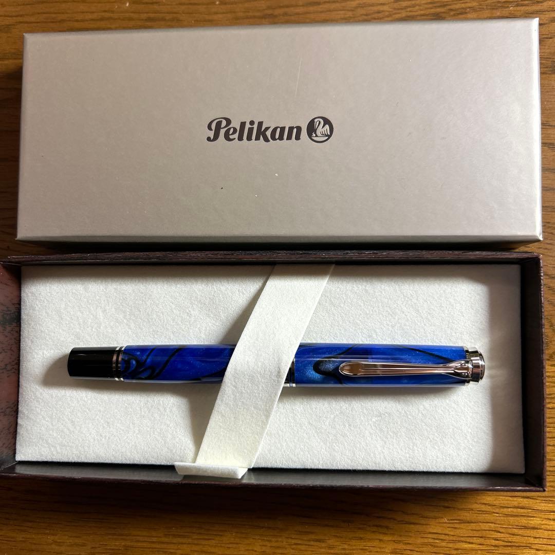 ペリカン万年筆　M805ブルーデューン