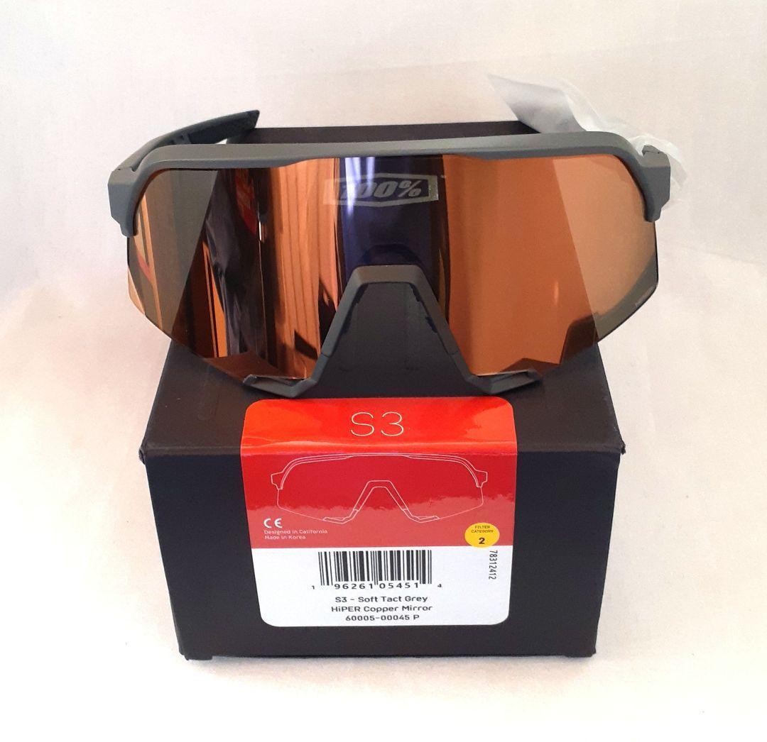 新モデル 100% S3 グレイ コッパー ワンハンドレッド サングラス