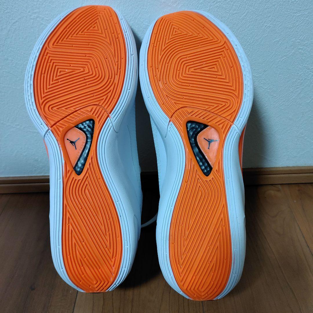 Jordan 1 バスケットボールシューズ ホワイト/オレンジ/ブラック