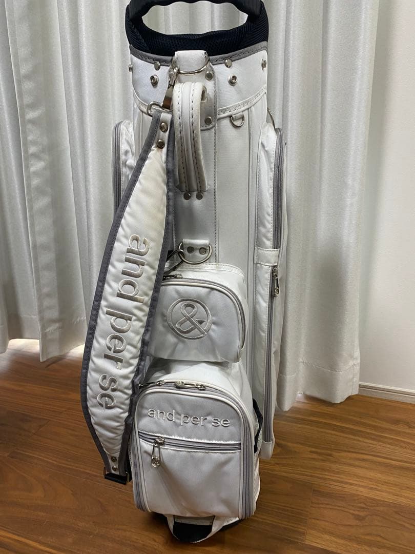 and per se キャディバッグ ホワイト　アンパスィ