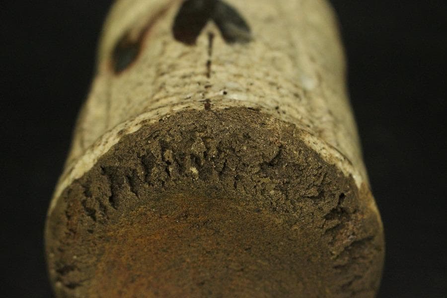 古美術 茶道具 織部 時代 茶入 良蓋(A773)