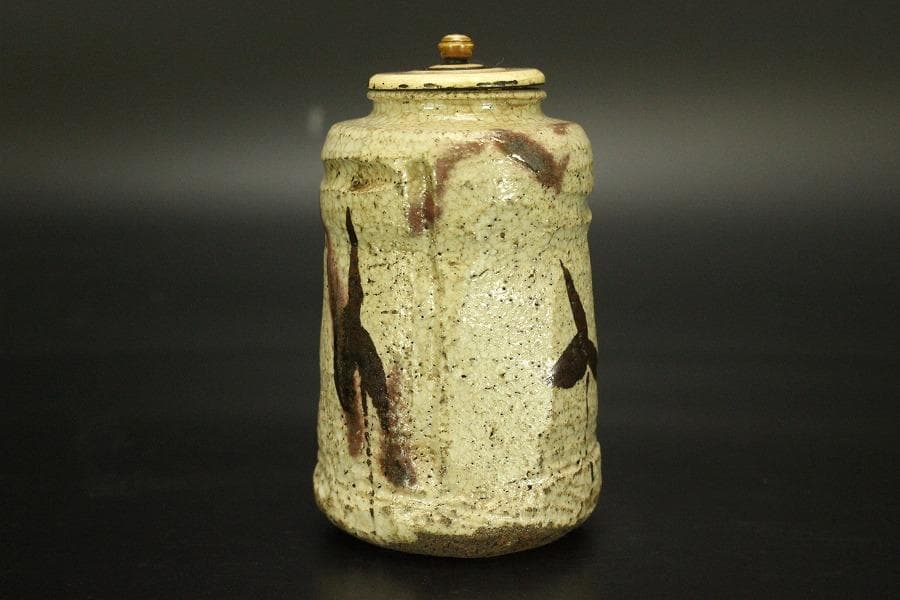 古美術 茶道具 織部 時代 茶入 良蓋(A773)