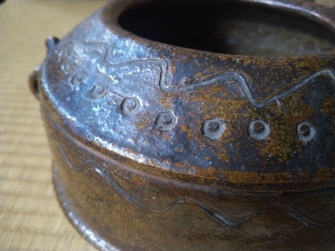 江戸初期～前期　内ヶ磯窯古高取水指　骨董　古美術　茶道具　朝鮮唐津　珍品