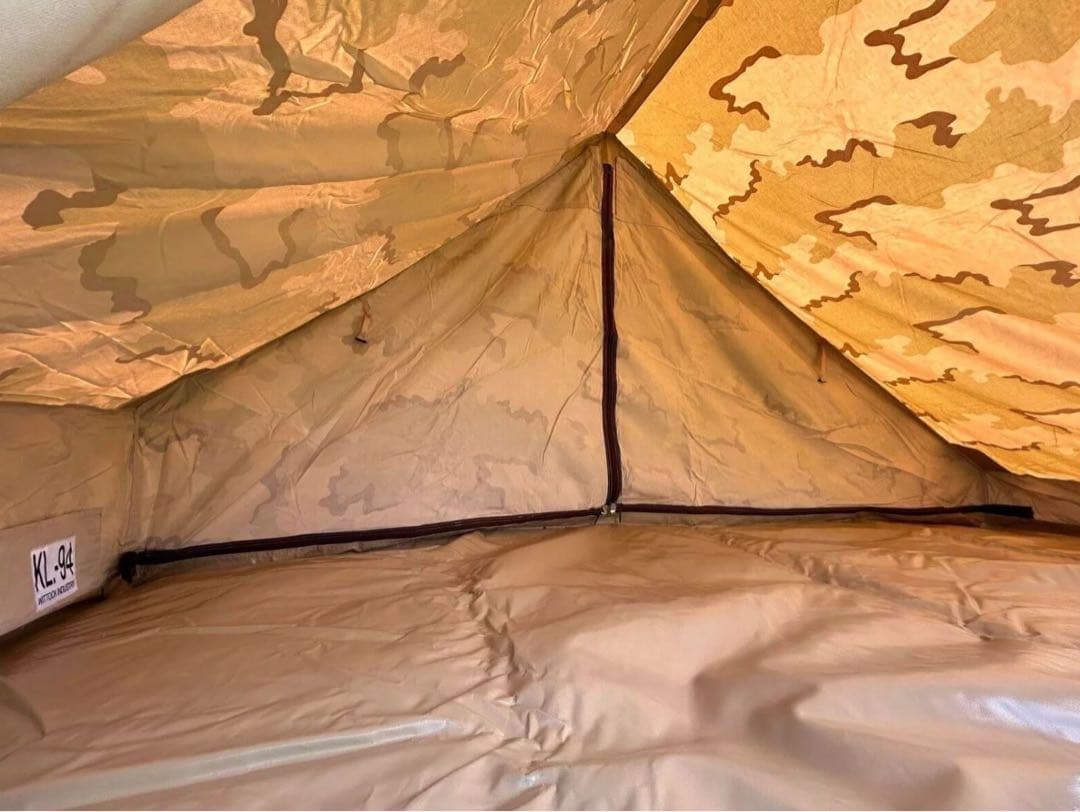 オランダ軍　テント　ポール・ペグ付　正規品　デザートカモ①　コンディション良