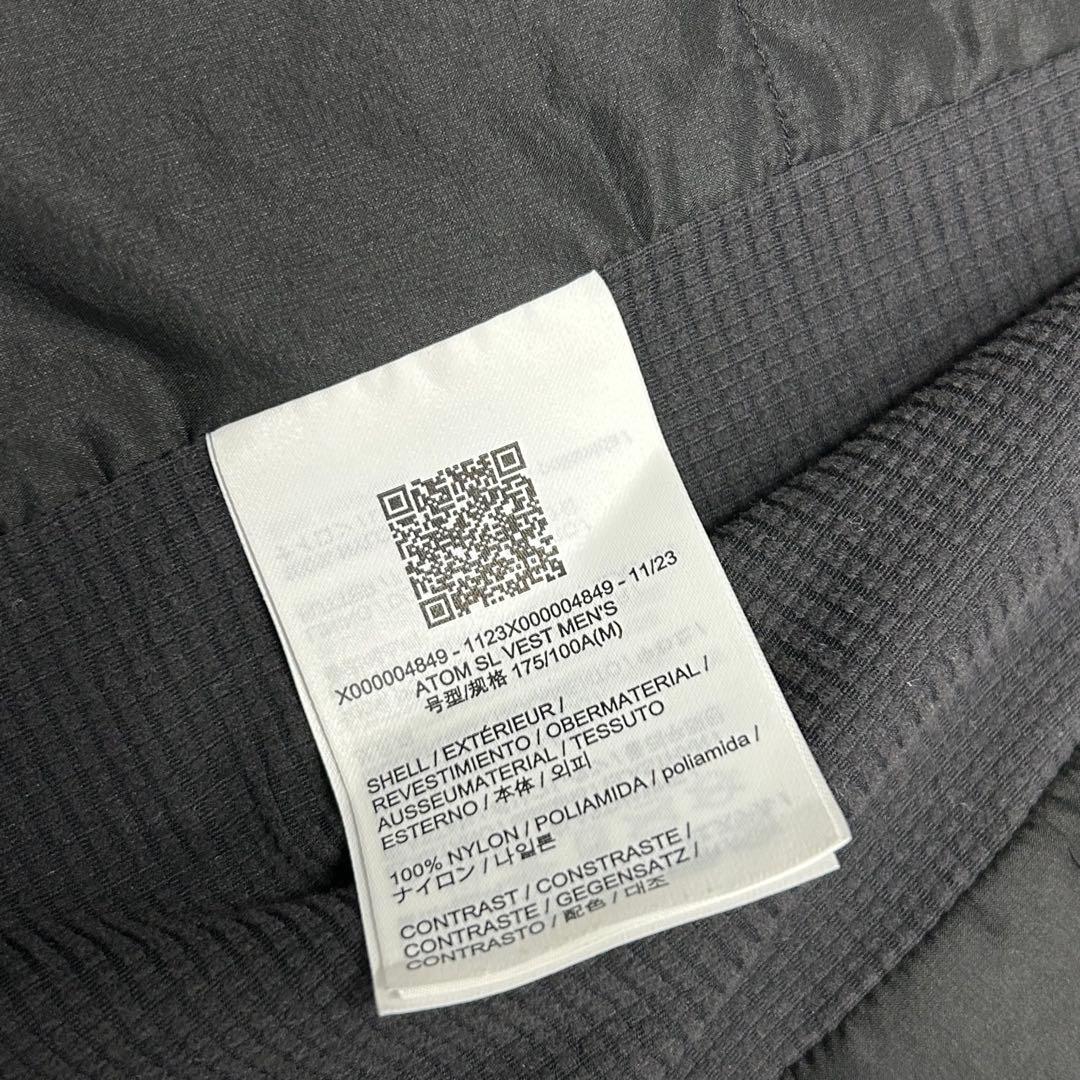 【美品】 ARC'TERYX ATOM SL VEST M 黒 アークテリクス