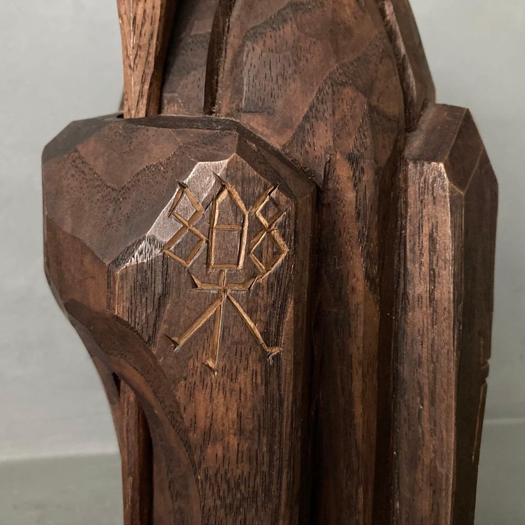 アイヌ エカシ ニポポ 彫刻 木彫り 置物 オブジェ