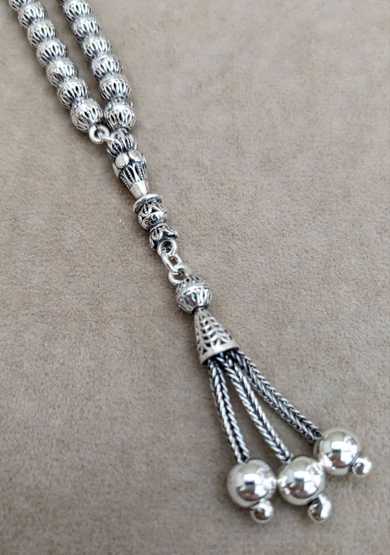 ☆NEW☆ トルコ製 925シルバー タスビー（99ビーズ）