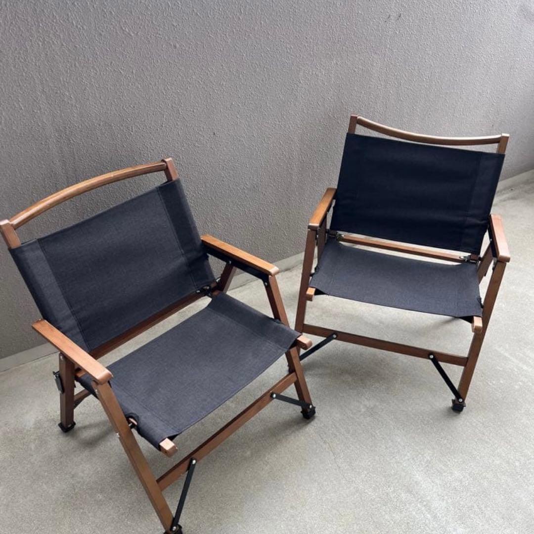 BUNDOK(バンドック) ロースタイル チェア ブラック　2個セット