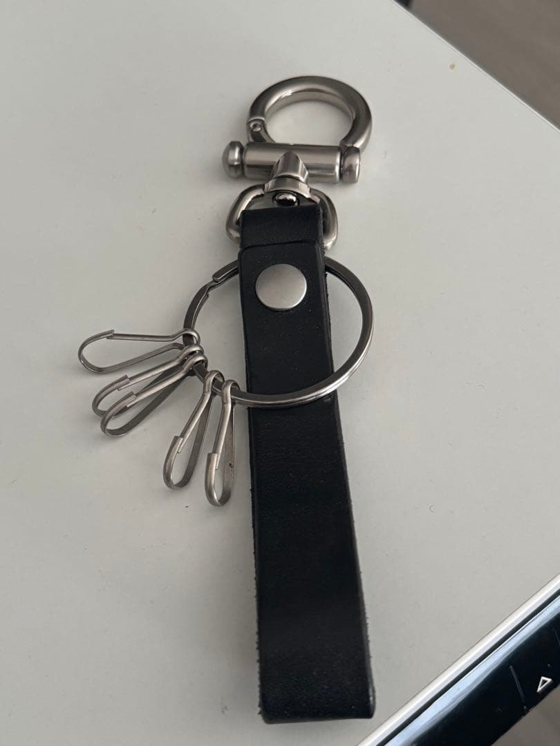 Hender Scheme レザー キーホルダー キーリング ブラック