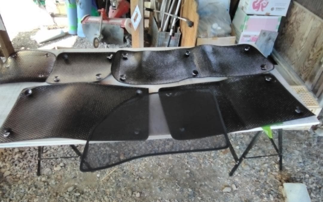 スズキエブリイ用遮光パット、フロントメッシュ