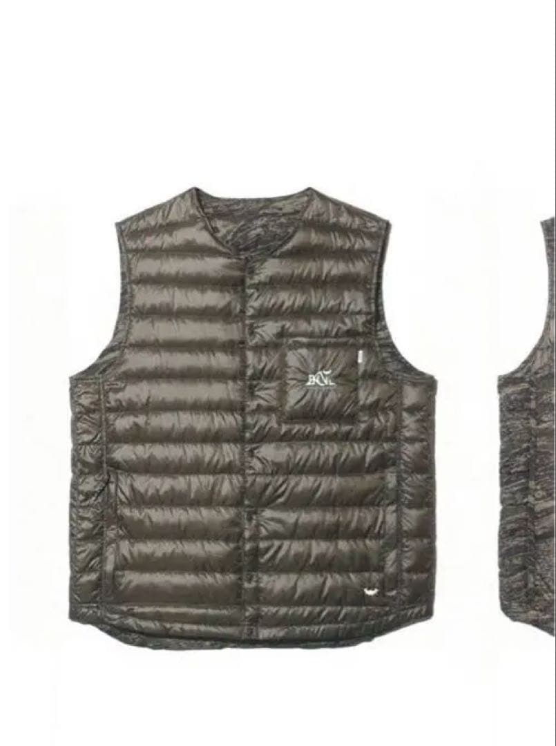 BACK CHANNEL x NANGA リバーシブル ダウン ベスト