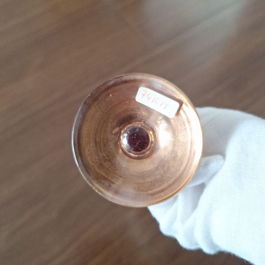 ベネチアングラス　花柄 シャンパングラス 6個セット　ムラノグラス