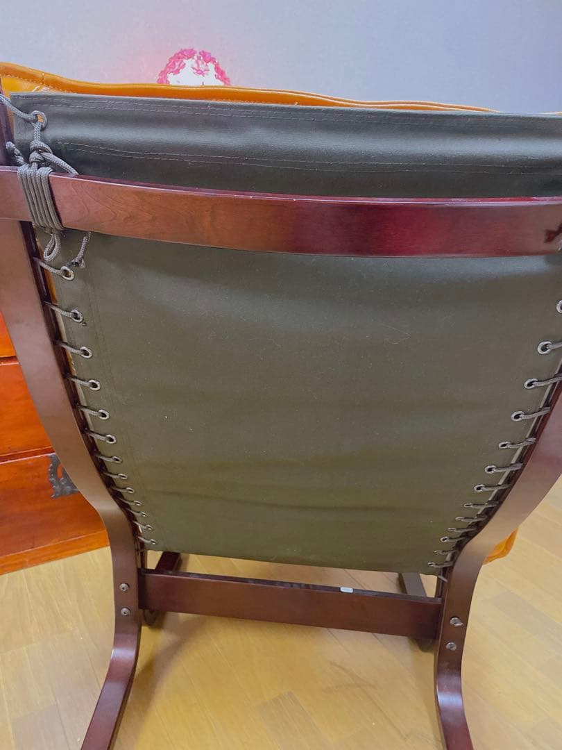 IDC 大塚家具 本革 ハイバックチェア レザー 曲木 イージーチェア 北欧