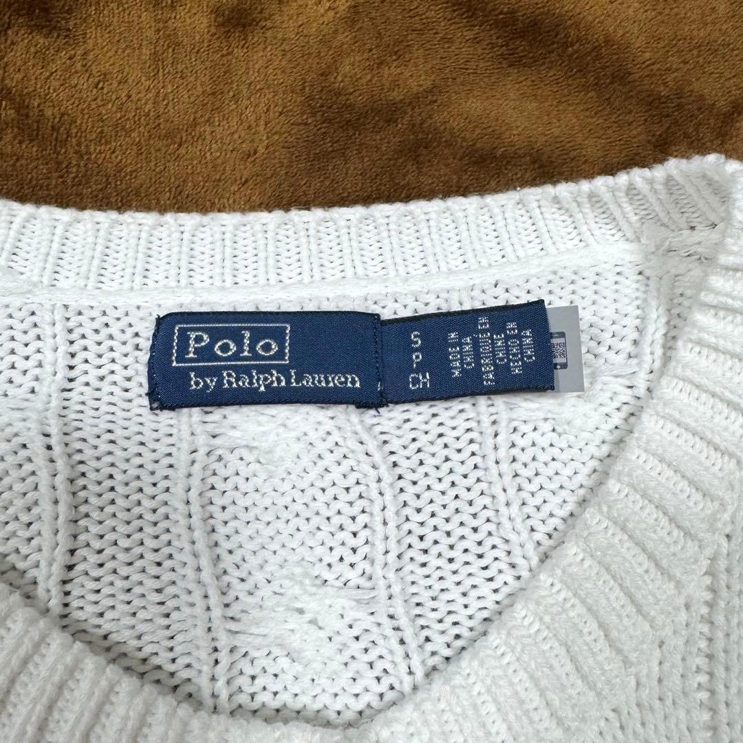 美品✨　ポロラルフローレン　カーディガン　コットン　ケーブル　ニット　現行品　自