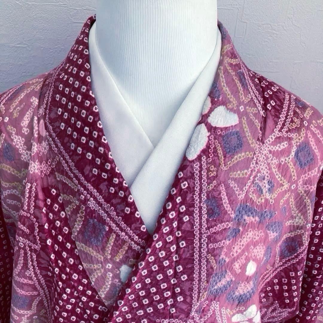 *nuko* 有松絞り浴衣・有松鳴海絞り浴衣　手縫い　蝶々　No.8-80