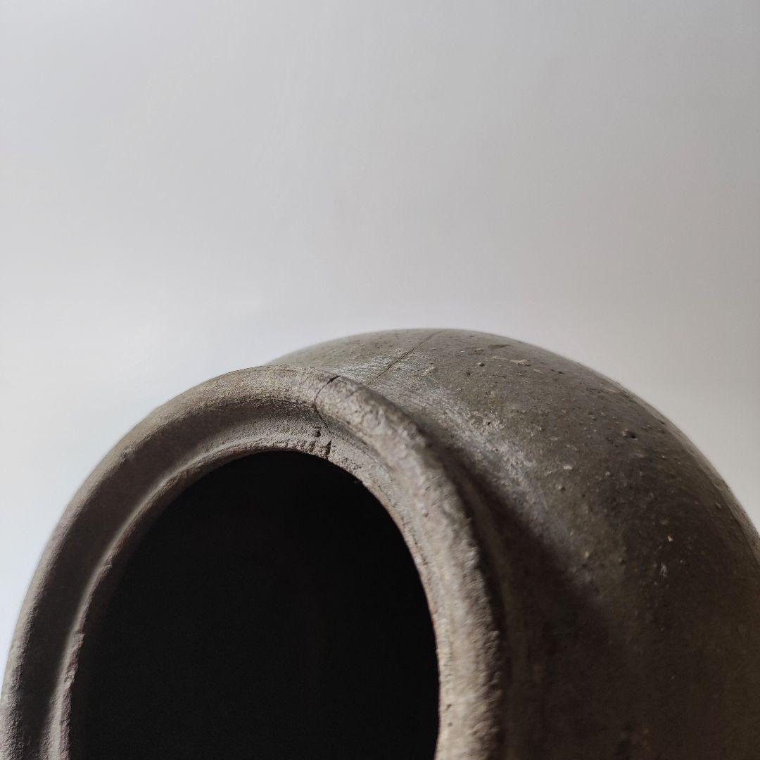 古丹波　白釉流しうるか壺