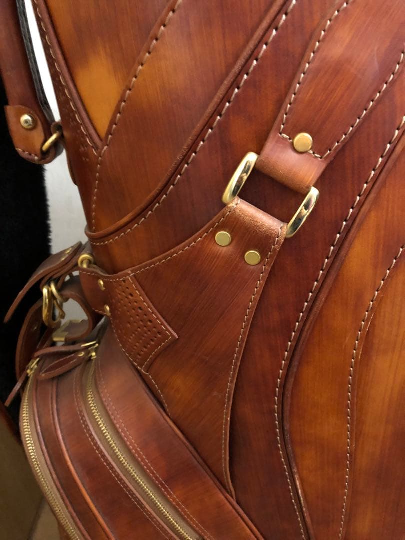 としゆき　超希少　最高級本革キャディバッグ　ゴルフバッグ