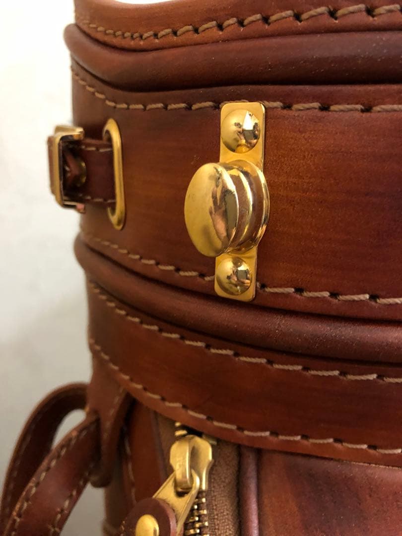 としゆき　超希少　最高級本革キャディバッグ　ゴルフバッグ