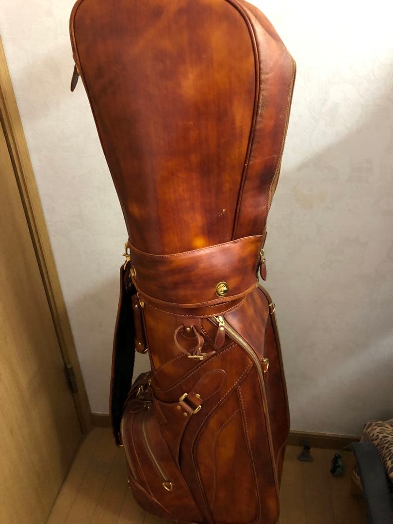 としゆき　超希少　最高級本革キャディバッグ　ゴルフバッグ
