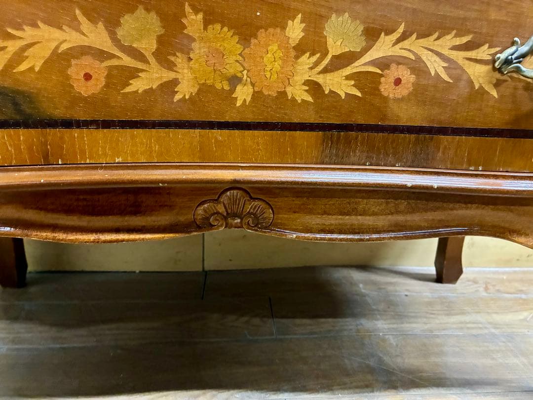 管458☆イタリア製☆アンティーク☆象嵌細工☆ヴェローナクラシック☆6段チェスト