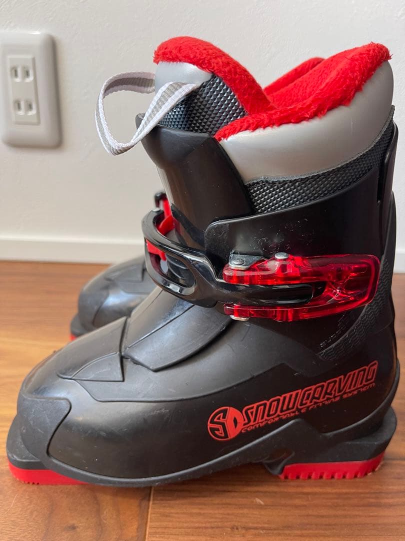 KAZAMA スキー板　96㎝　ブーツ19㎝ ストック75㎝　収納ベルト