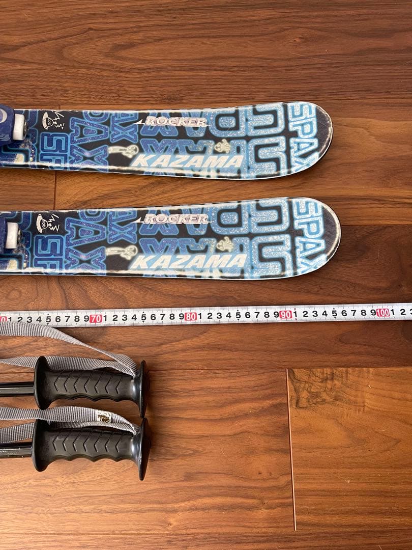 KAZAMA スキー板　96㎝　ブーツ19㎝ ストック75㎝　収納ベルト