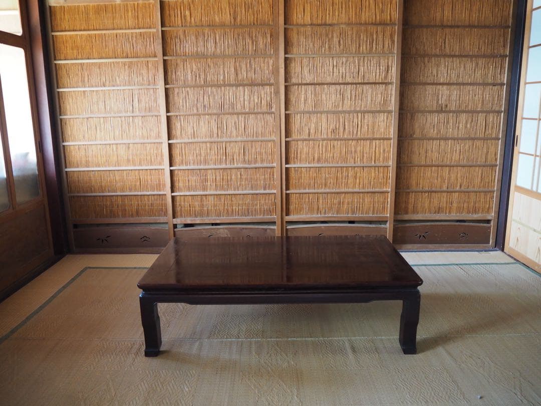 木製ダークブラウン長方形テーブル