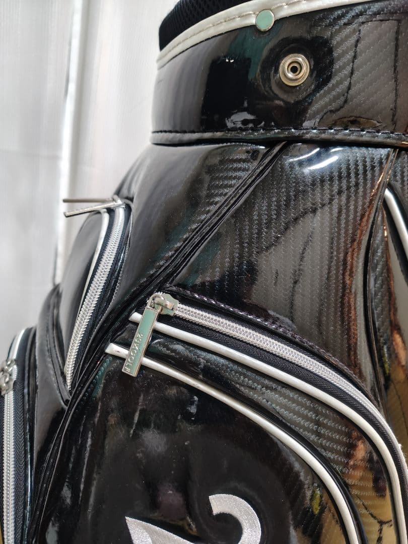 23GOLF キャディバッグ 黒/赤