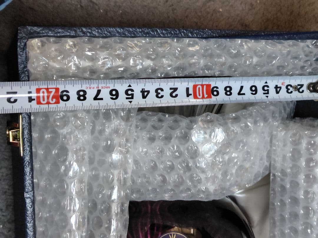 ELBE crystal 紫色花瓶 高さ約40cm