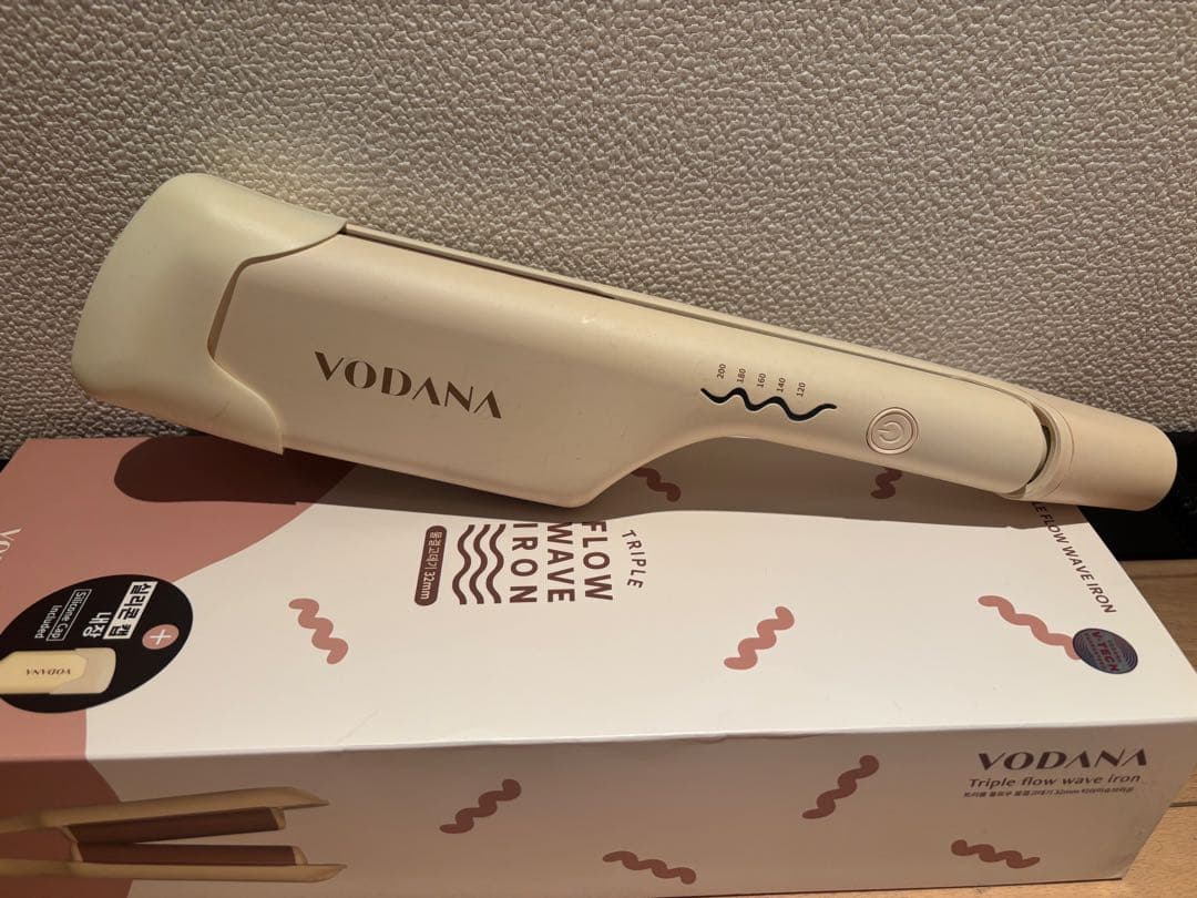 VODANA トリプルローウェーブアイロン 32mm ティラミスブラウン