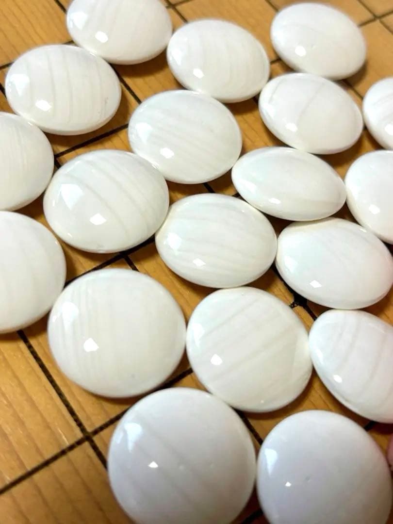 囲碁② 卓上碁盤＋碁笥＋碁石(蛤・那智黒) 33号・月 3点セット