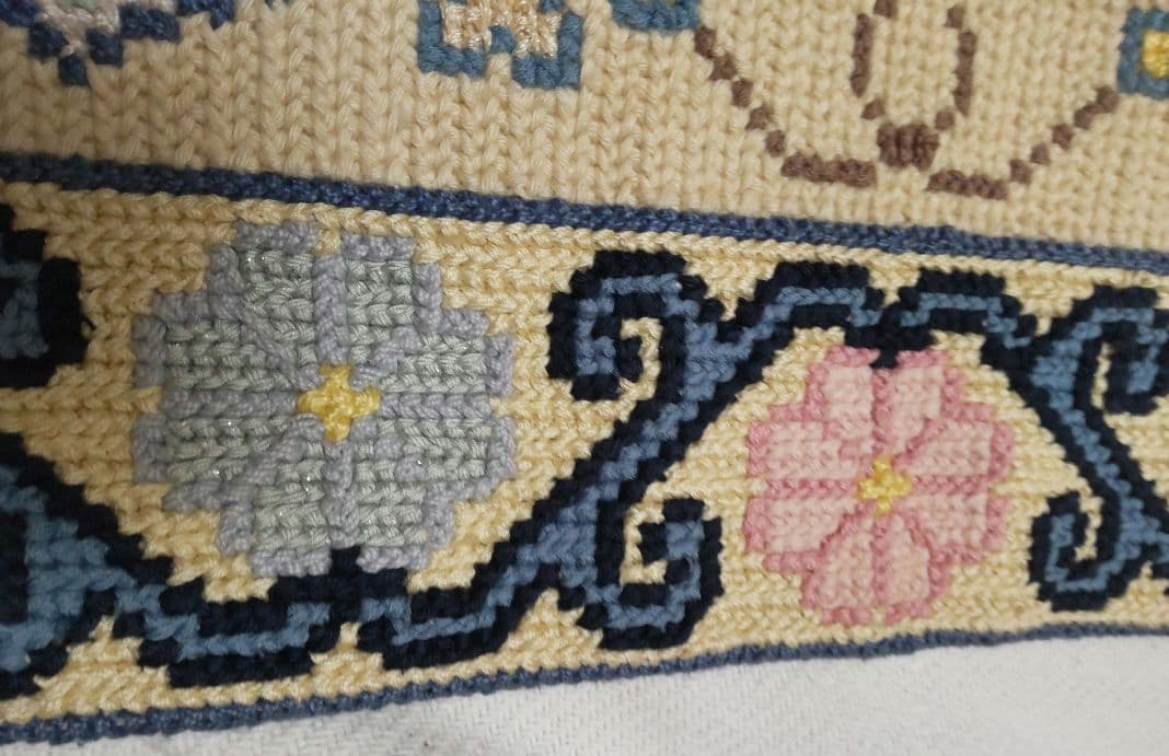 フランスアンティーク 刺繍 壁飾り ハンドステッチ タペストリー ポスター#3