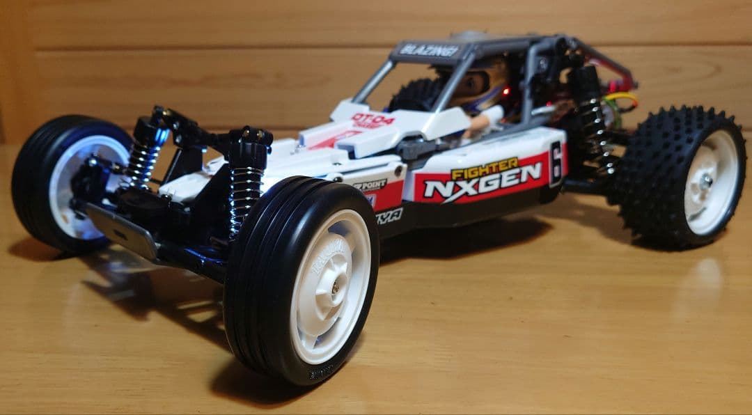 タミヤファイターネクスジェンLEDライト付＆プロポ＆バッテリー充電器新品完成品