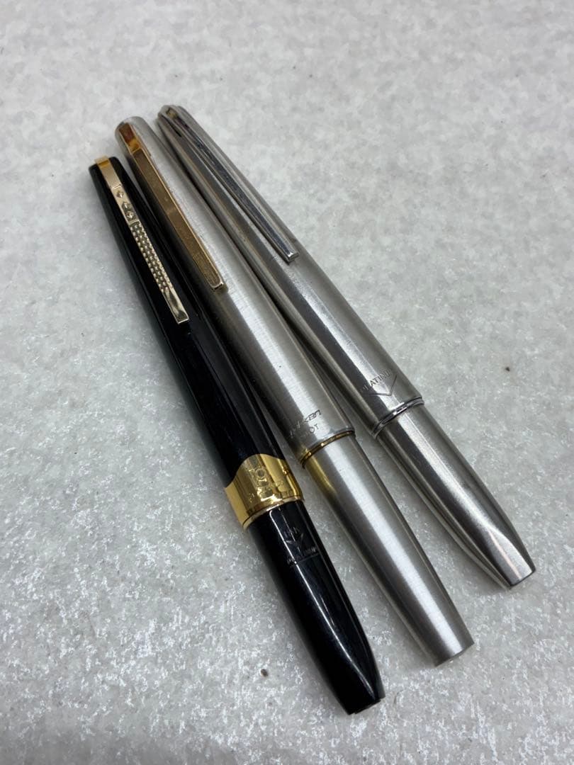 PLATINUM プラチナ万年筆 ペン先18K pilot パイロット 3本