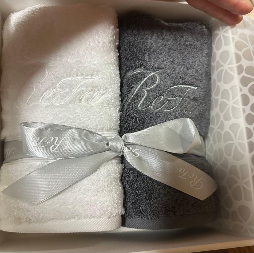 ReFa フェイスタオル2枚セット ホワイト グレー