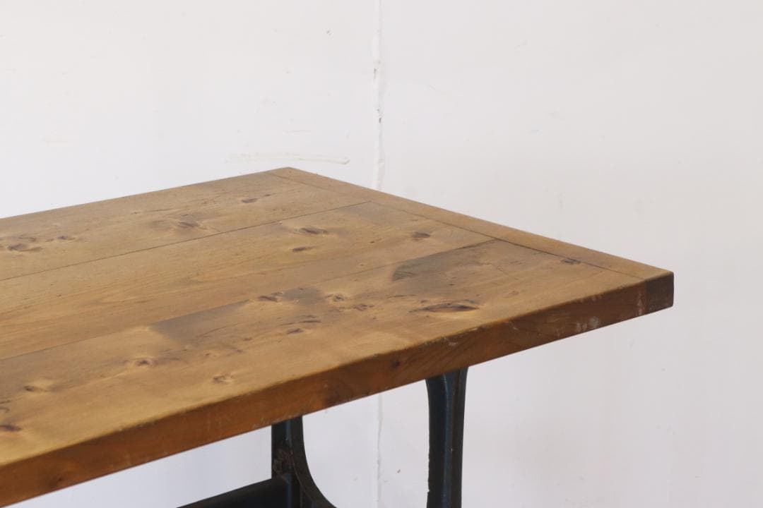 ヴィンテージ 作業台 テーブル 机 展示台 インダストリアル 天板 無垢材