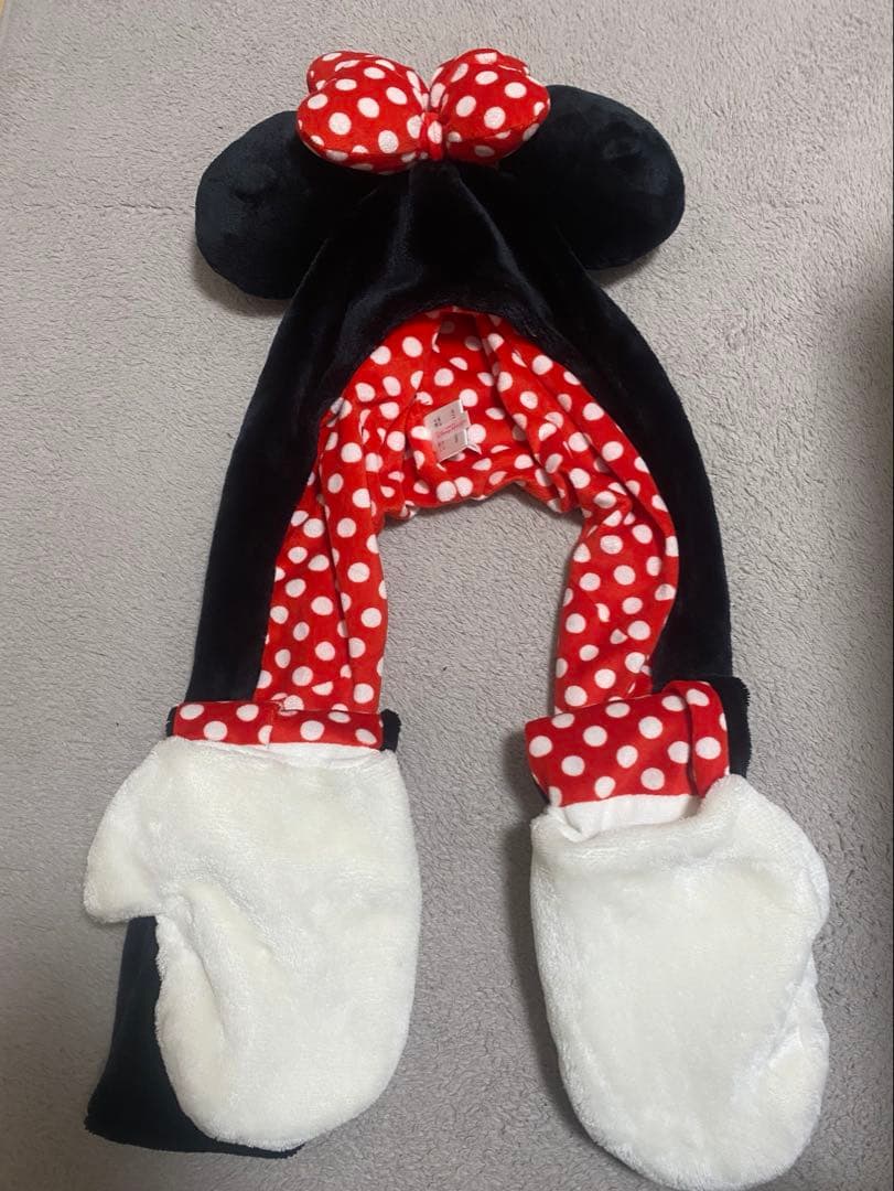 ディズニーミニーファンキャップマフラー