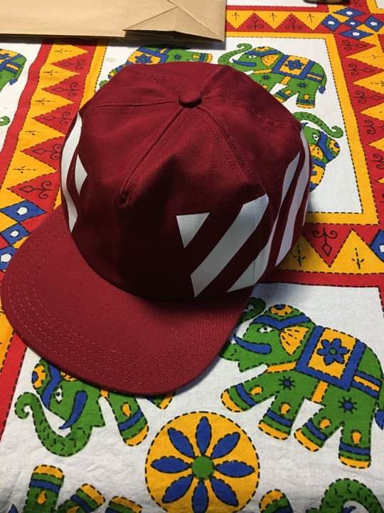 最終値下げ！Off-White オフホワイト キャップ ボルドー