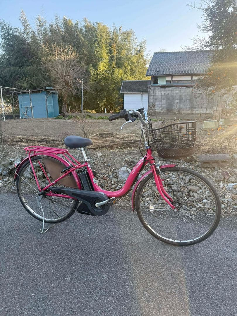 電動アシスト自転車 シティタイプ ピンク