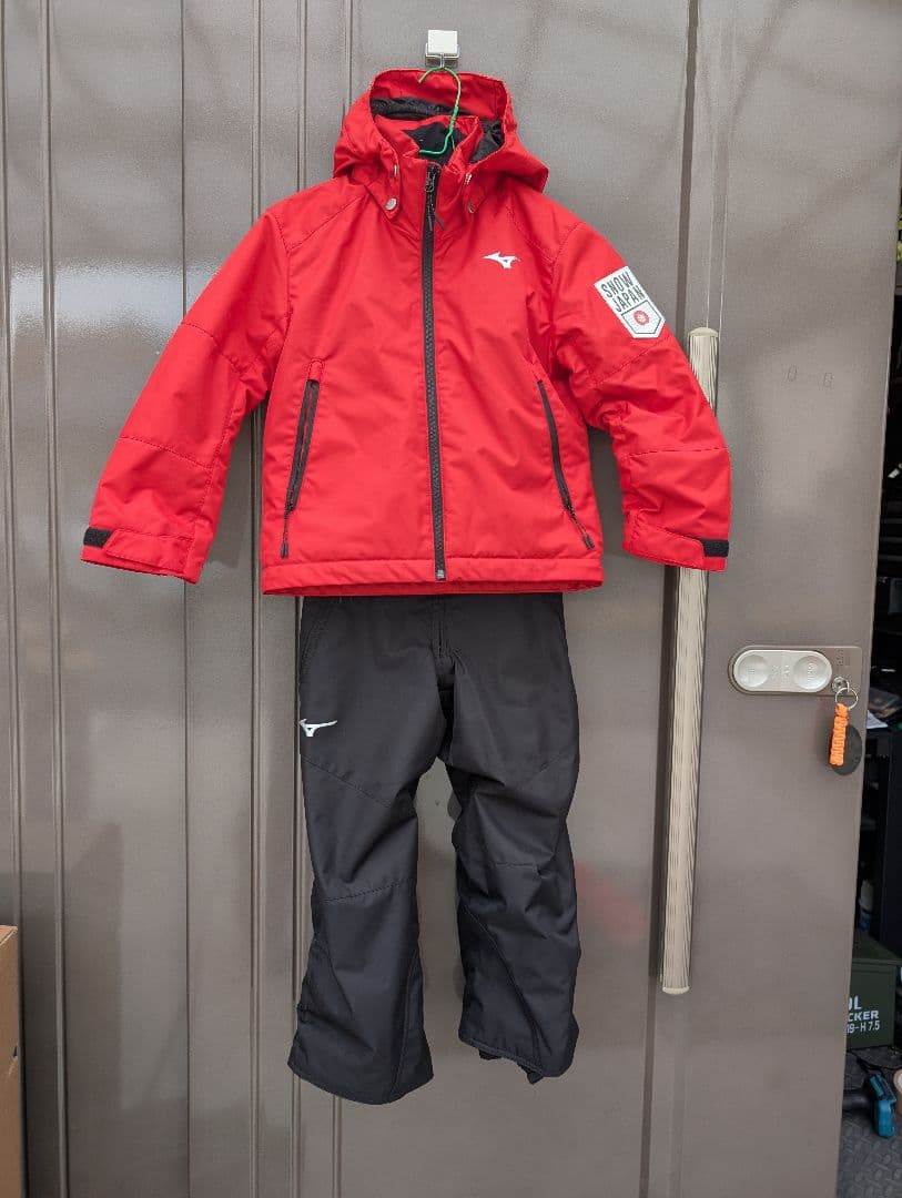 Mizuno スキーウェア 子ども用 赤黒　120cm
