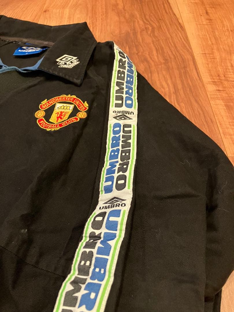 マンチェスターユナイテッド　ビンテージドリルトップ SHARPロゴ 黒