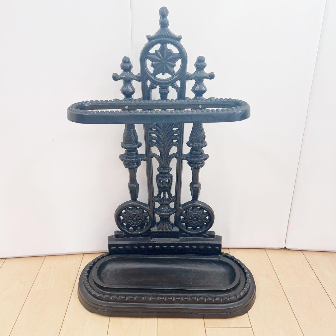 アンティーク 傘立て　ダークブラウン アンブレラスタンド アイアン　ヨーロピアン