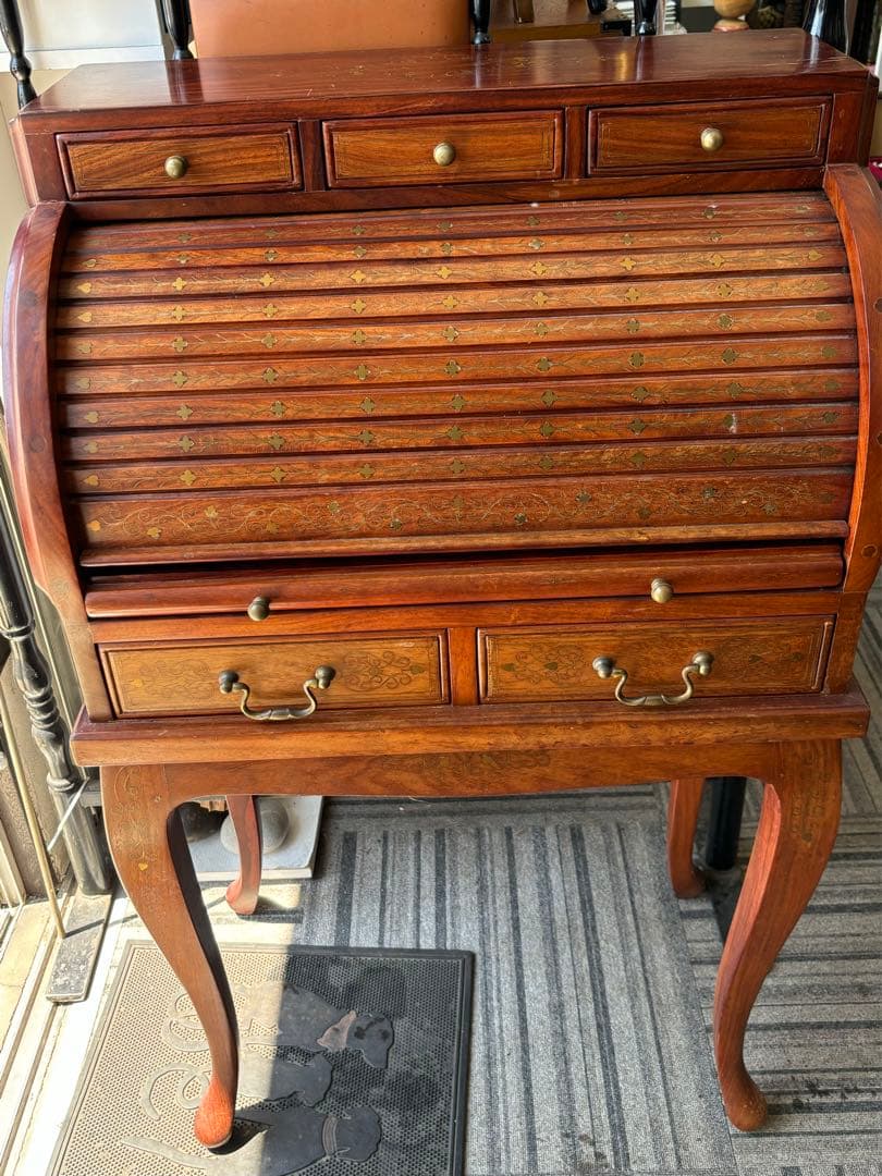 大特価！（59500円）アンティーク　ライディングビューロー　象嵌模様入り