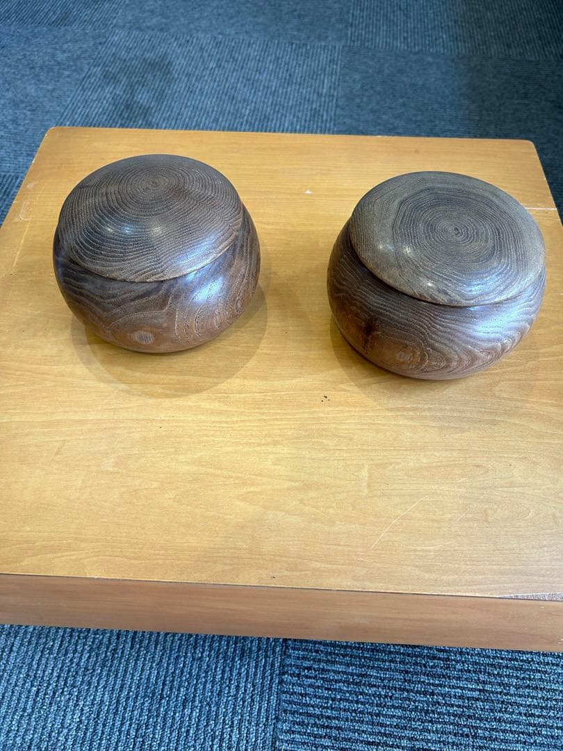 脚付き囲碁盤 碁石 碁笥 へそ付き囲碁盤　碁石セット