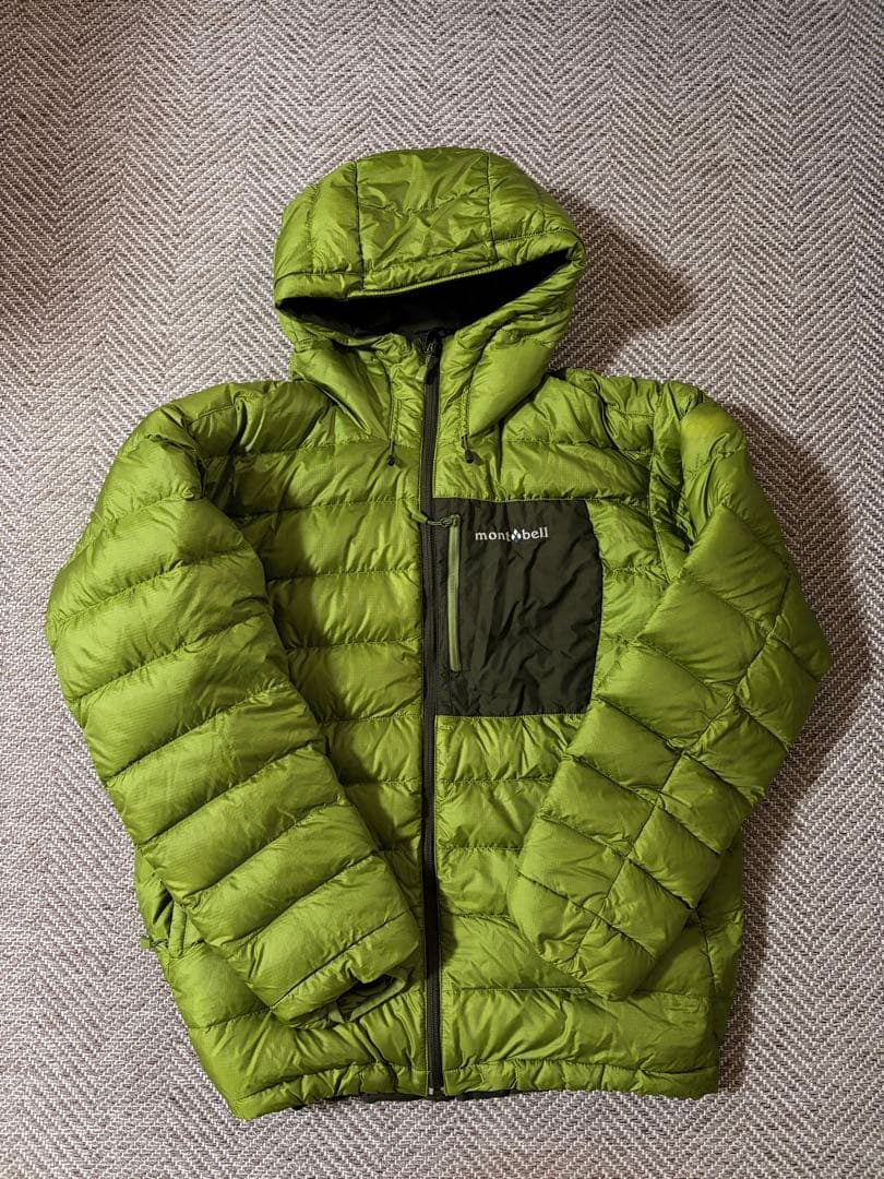 mont-bell モンベルコロラドパーカー ダウンリバーシブル黄緑 M