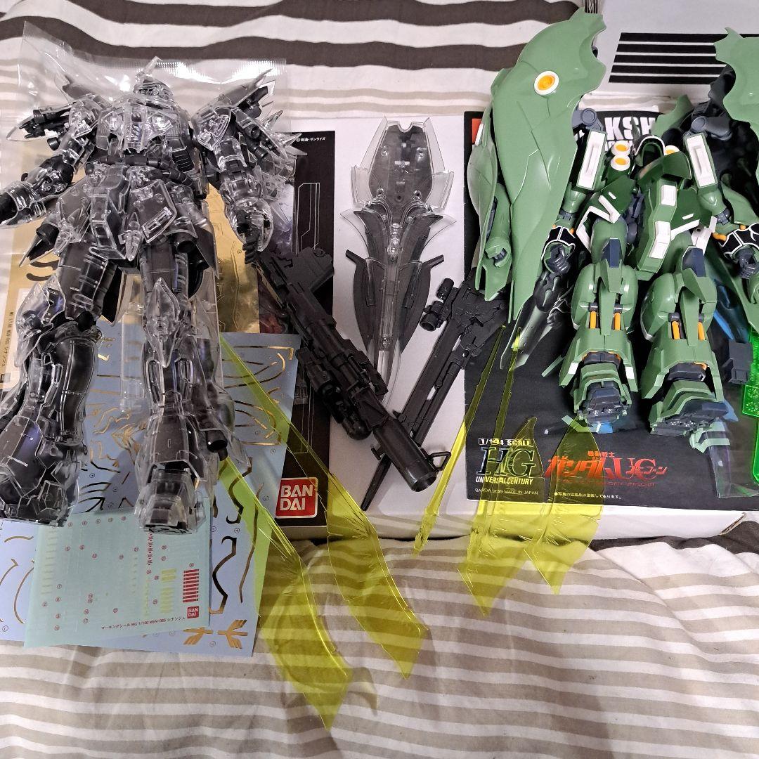 【ジャンク】MGシナンジュ　メカニカルクリア&HGクシャトリヤ　セット売り