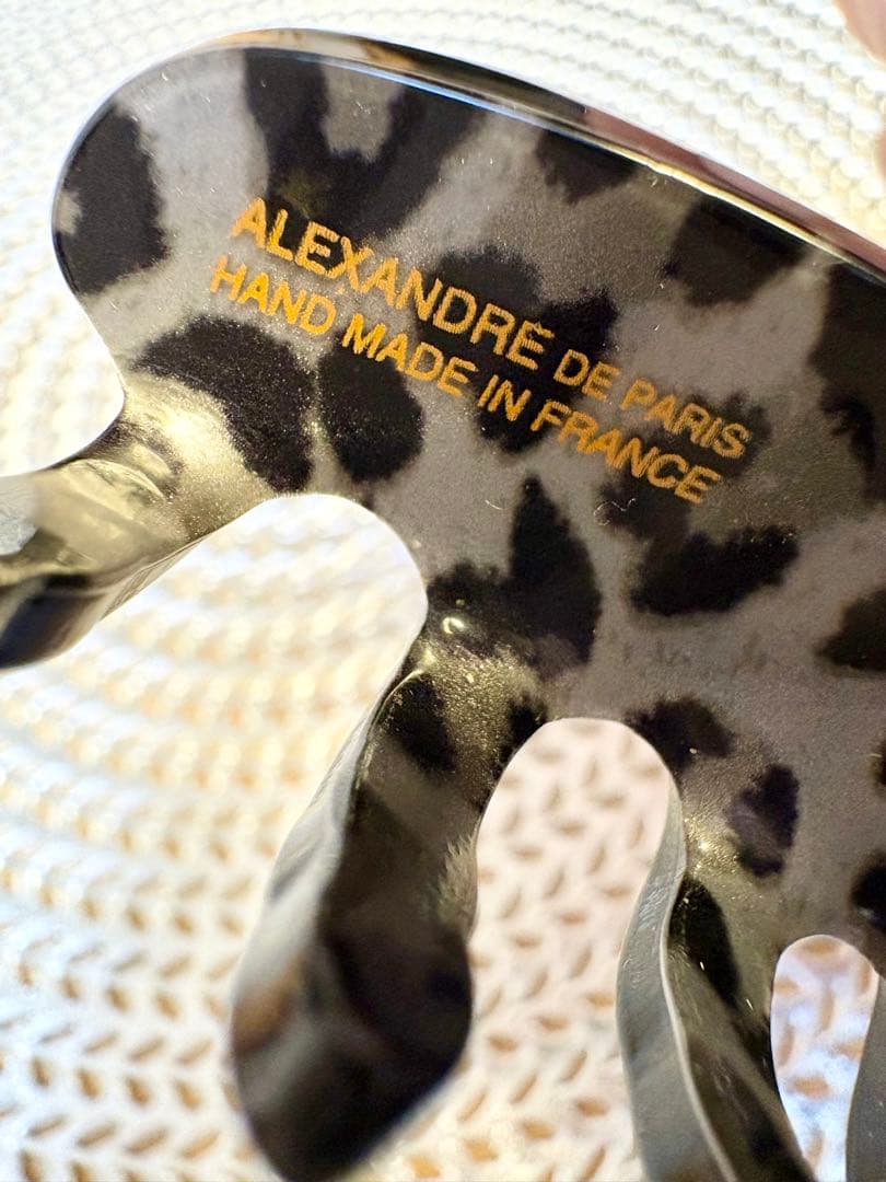 美品　ALEXANDRE DE PARIS ヘアクリップ ストーン　ブラック