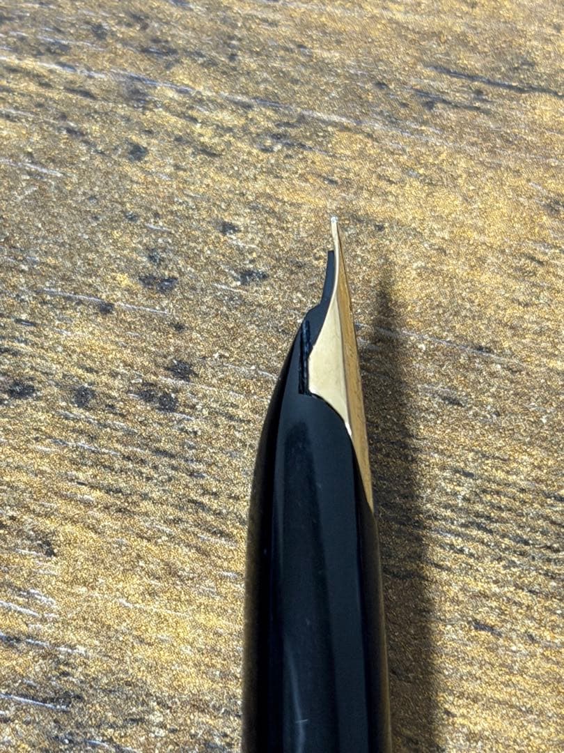 筆記確認&洗浄済　1972年製　初代カスタム　イタヤカエデ 18金　万年筆　細字