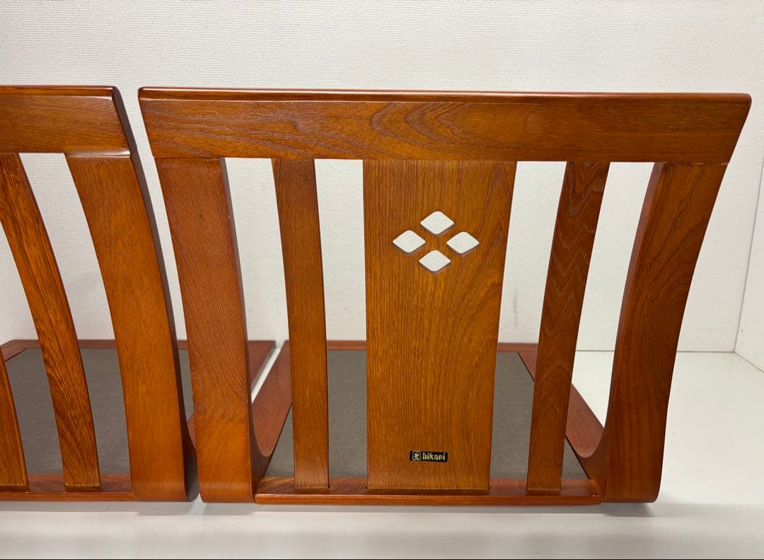 hikari 光製作所 木製 座椅子2脚セット 高級座椅子 和室 座敷