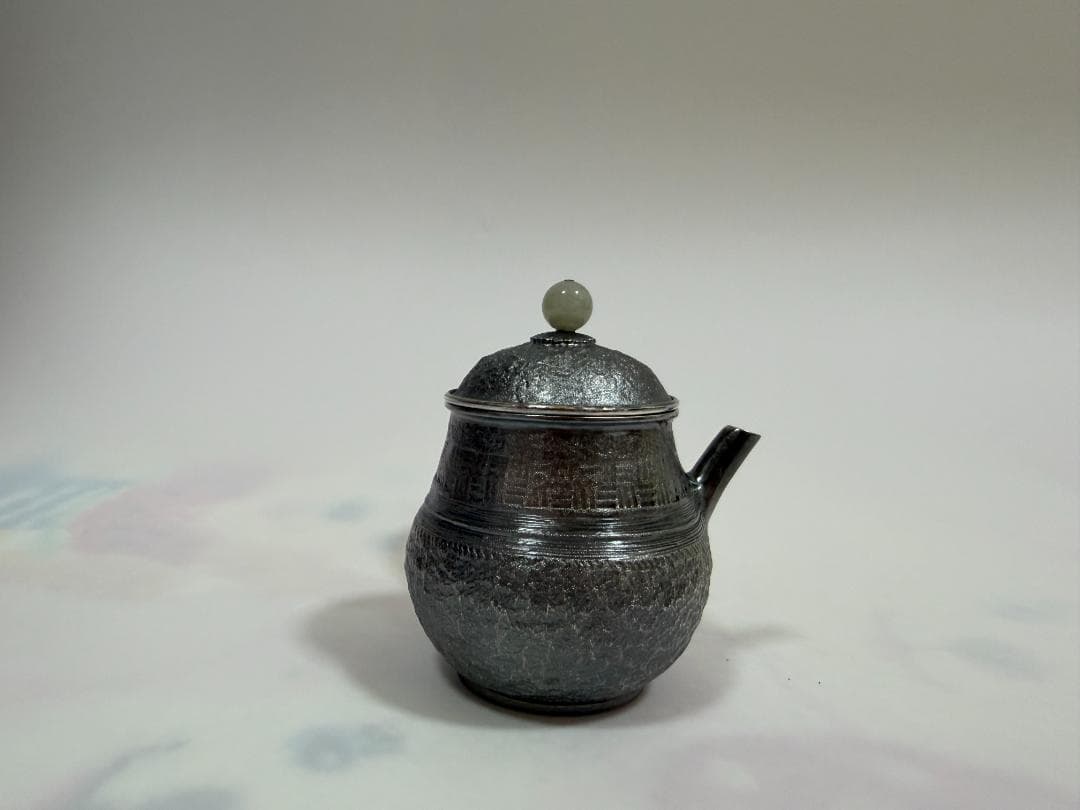 純銀製 横手急須 銀瓶 煎茶道具